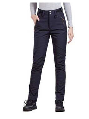 Free Soldier Nordic Women's Soft Shell Fleece Lined Snow Pants Navy Blue Small